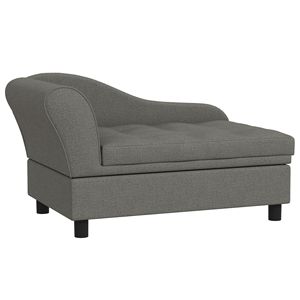 Divano per Cani XL Grigio, Letto per Animali Domestici con Contenitore, Cuscino Morbido Ecologico, Stile Carino, Materiale in Schiuma, Cotone e Poliestere per Cani e Gatti di Piccola e Media Taglia - Product Image 1