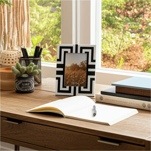 HANDICRAFTS ZONE HCZ-90 Resin Offset Printed Lightweight Rectangle Photo <b>Frame</b> <b>6x4</b> Inch Vertical Tabletop Decorative Display - Product Image 3