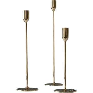 Juego de 3 Candelabros Minimalistas Vintage de Hierro Forjado, Acabado Negro Mate Antiguo, Pedestal de Pilar, Candelabros Decorativos Nórdicos de Metal - Product Image 6