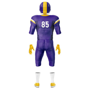 Uniformes d'équipe personnalisés Dernier design Maillots de football américain sublimés 100% polyester respirant Plus Size avec manches courtes - Product Image 4