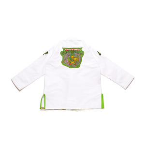 Uniforme de Jiu Jitsu Brasileño de Alta Calidad, 100% Algodón, Lote 76 TMNT Albino y Preto, Diseño Personalizado con Logotipo - Product Image 2