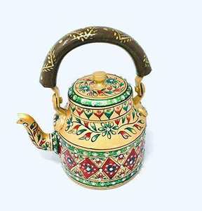 Bouilloire à thé en cuivre gravée motif floral, pot à café et à eau fait main, théière pour cuisine, restaurant, usage domestique ou options cadeaux - Product Image 6