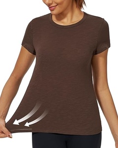Camiseta de algodón lisa de alta calidad para mujer - Product Image 2