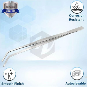 Pinzas de laboratorio multiusos Kocher Premium de 10 pulgadas con puntas aplanadas y dentadas 1x2, instrumentos médicos angulados - Product Image 6