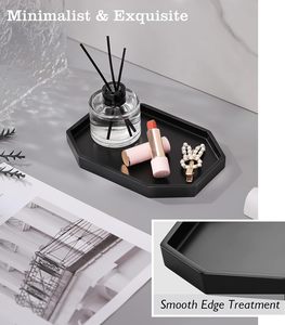 Bandeja de resina para baño, joyería, anillos, pequeña bandeja octogonal para perfumes, para tocador, encimera, bandeja decorativa para velas, bandeja para cocina - Product Image 1