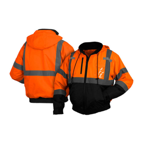 Men's <b>Hi</b> <b>Vis</b> Reflective Safety Winter <b>Jacket</b> Premium Fleece High Visibility Work Wear <b>Waterproof</b> Working Men's <b>Jacket</b> - Product Image 3