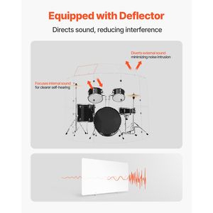 Deflectores de Sonido Portátiles de Acrílico de 2x5 pies con Bisagras de Aleación de Zinc, Sistema de 5 Paneles para Escenarios, Iglesias y Salas de Conciertos - Product Image 3