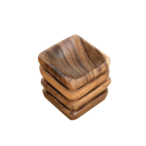wood <b>bowl</b> Countertop <b>Large</b> Square Serving Salad <b>Bowls</b> for Salad Fruit Vegetable Mixing <b>Bowls</b> for selling - Product Image 4