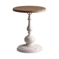 Table à thé en bois SWT 2026 pour hôtel et restaurant, mobilier traditionnel pour la maison, table basse avec base en métal, table d'appoint