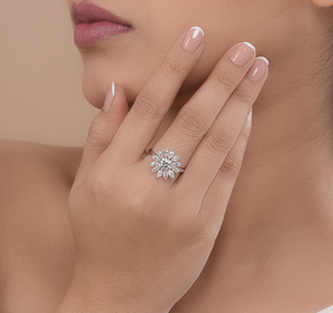 925 Sterling Silver Lab Grown Round Brilliant Cut Diamond Vintage Women's Wedding Band IGI Certified Silver Plated - Product Image 5