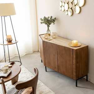 Aparador Vandana Prime Lunaris de Madera de Mango y Travertino - Product Image 3