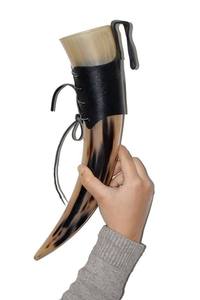 Premium Handmade <b>Drinking</b> <b>Horn</b> With Stand Viking Mug Natural Buffalo <b>Horn</b> For Collectors And Gift Purpose - Product Image 3