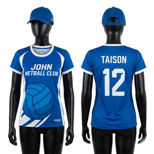 Ensemble de maillots de netball en polyester 180 GSM de qualité supérieure, respirant, design à panneaux orange et bleu marine, sublimation, logo personnalisé - Product Image 3