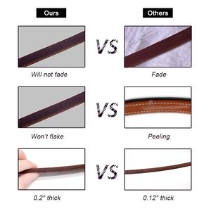 Laisse de chien Polo de haute qualité en cuir indien teint par tambour avec boucles en laiton Clips motif de bande de roulement en Nylon produits en cuir de qualité supérieure - Product Image 4