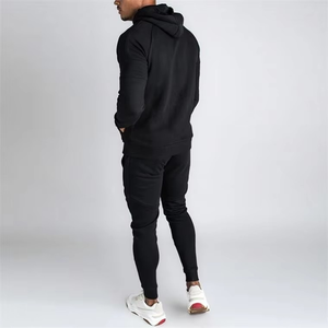 Survêtements pour hommes, ensembles de survêtements personnalisés en deux pièces, en polyester et coton, avec logo personnalisé, survêtements de sport pour hommes - Product Image 2
