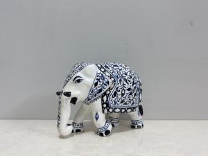NIRMALA HANDICRAFTS Handcrafted Blue Pottery Metal Camel Figurine | Enamel Crafted Floral Pattern Statue | Indian Hand-Painted - Product Image 4