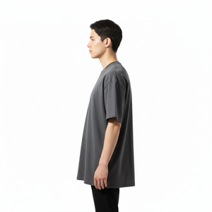 T-shirt Premium RINGMODE GEARS en coton épais 220g, coupe oversize, manches courtes, streetwear, épaules tombantes, logo frontal pour homme - Product Image 5