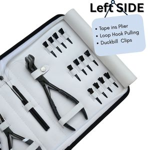 Complete Hair Extension Kit Bond Cutter Crimping Plier Micro Beads Remover Hair Loop Hook <b>Tool</b> Parting Ring Mini Scissor <b>Clips</b> - Product Image 4