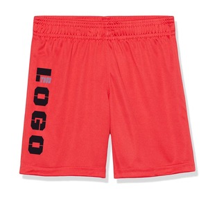 Shorts de sport pour homme, vert fluo uni, séchage rapide, taille élastique, avec logo imprimé, longueur mi-haute - Product Image 6