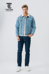 Veste en jean pour homme 2026 à prix de gros, style vintage délavé, respirante, pour l'hiver, à prix abordable - Product Image 1