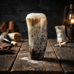 Cuenco Vikingo para Beber, Ecológico, de Cuerno de Búfalo Pulido, Forma Natural, para Cerveza - Product Image 3