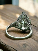Anillo de Compromiso y Aniversario de Diamante Cultivado en Laboratorio con Corte Pera de 3.00 Ct. del Siglo XIX, Certificado por IGI, Oro de 18k, Estilo Art Deco, Lujoso y Antiguo