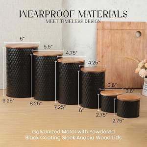 Private Branding Heavy Duty Metal <b>Kitchen</b> <b>Storage</b> Jar For Dry Food <b>Storage</b> With Durable Rust Resistant Material - Product Image 2