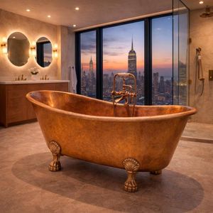 Bañera de Cobre Grand Opulence Aristocrat, Bañera de Cobre Martillado Royal Retreat - Product Image 1