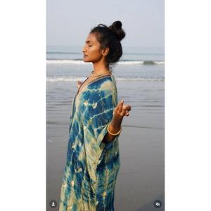 Boho Solid Floral Print V-neck Maxi <b>Dress</b> Sleeveless <b>Loose</b> Fit Hand Embroidery Knitted Autumn Casual <b>Dress</b> - Product Image 3