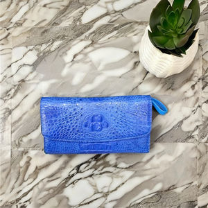 Portefeuille long pour femme en cuir de crocodile véritable de luxe en gros, 19,5x9,5x2cm, pochette pour femme, portefeuille long - Product Image 2