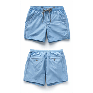 Shorts de Natación de Secado Rápido para Hombre, Color Sólido, con Cordón en la Cintura y Bolsillos, Rojo/Rosa - Product Image 3