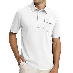 Men’s <b>white</b> Polo <b>Shirt</b> Short Sleeve Casual <b>Plain</b> Polo <b>Shirt</b> Breathable Fabric Custom Logo OEM ODM Available - Product Image 1
