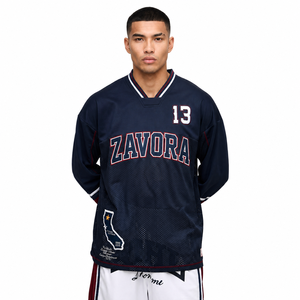 Maillot de football américain rétro personnalisé pour homme, en maille brodée, coupe oversize, col en V, rayé, tenue de sport, fournisseur d'uniformes - Product Image 1