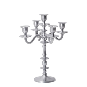 Wholesale Classic Elegant Gold Metal 5-Arm Candelabra <b>Candle</b> Holder Stand Luxury Vintage Wedding <b>Dinner</b> Party Event Centerpiece - Product Image 5