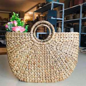 Bolso de Hombro de Mujer Tejido a Mano, Ecológico, Impermeable, de Jacinto de Agua, para Playa, Verano, Hecho en Vietnam, al Mejor Precio - Product Image 2