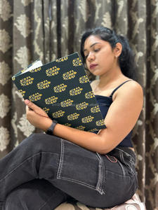 Nueva cubierta dura hecha a mano Real tela Cierre de hilo seguro diarios Boho Vintage cubierta colorida sin forro hoja reciclada diarios - Product Image 5