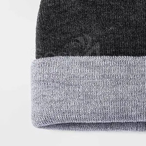 Solid Color 100% Wool Jacquard Knitted Winter Beanie <b>Hats</b> Custom Style Unisex Casual High Quality - Product Image 3