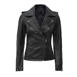 Chaqueta de cuero para mujer con marca personalizada disponible, ropa exterior de primera calidad diseñada para la moda y la comodidad. - Product Image 2