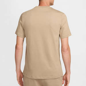 Camiseta básica informal personalizada y económica para hombre, color marrón, 100% algodón, lisa, cuello redondo, corte holgado. - Product Image 2