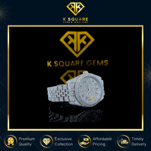 Reloj de Lujo de Buena Calidad con Movimiento Automático de Cuarzo, Resistente al Agua, VVS, Unisex, Acero Inoxidable, Cristal de Zafiro, 41MM, Correa de Moissanita - Product Image 2