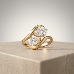 Anillo de Compromiso AMBER JEWELS T-3366 de Oro Amarillo con Piedra Natural, Engaste de Garras, Baño de Rodio, Certificado IGI, Estilo Original, Fino - Product Image 1