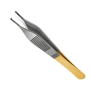 Pinzas de Cirugía Plástica Manuales T/C Adson de 4.75 Pulgadas, Rectas, con Puntas Finas de Carburo de Tungsteno, Certificación CE, Quirúrgicas y Veterinarias - Product Image 4