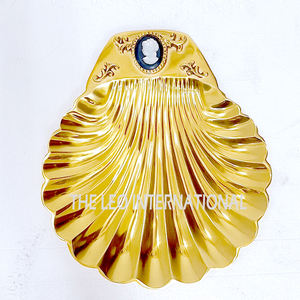 Assiettes de service classiques en métal poli créatives pour aliments, plateaux à collations, bonbons, fruits, rangement domestique - Product Image 3