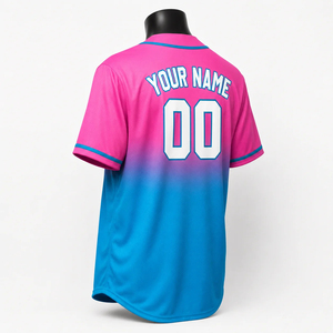 เสื้อเบสบอลขายดีสำหรับทุกเพศ ผู้ใหญ่ แขนสั้น พิมพ์ลาย ผ้าตาข่ายต้านเชื้อแบคทีเรีย รับสกรีนชื่อทีม ราคาขายส่ง - Product Image 3