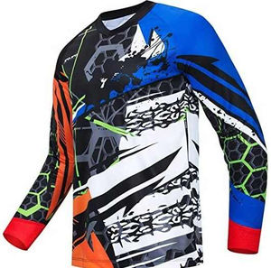 Jersey de Carreras Personalizado, Ligero, 100% Poliéster/Malla, Ropa Deportiva a Prueba de Viento para Motocross, Técnica de Sublimación - Product Image 1