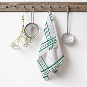 Wholesale 100% Cotton Checkered Kitchen Towel Set Customizable Woven Technique <b>Soft</b> for Quick-Dry Cleaning - Product Image 2