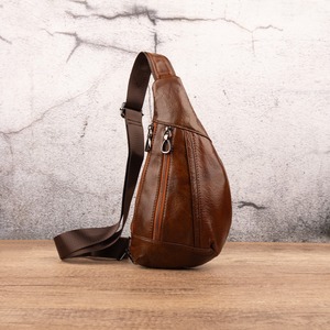 Nouveau Sac de Poitrine en Cuir Personnalisé avec Logo, Imperméable, Nouvelle Collection, Anti-Vol, Sacs Bandoulière Croisés pour Hommes - Product Image 1