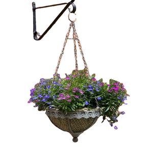 Canasta Colgante de Hierro Forjado para Plantas, Soporte de Metal Resistente para Macetas, Decoración de Jardín, Patio y Pared - Product Image 1