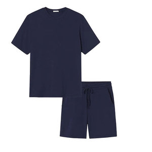 Econex Sports OEM Best Selling Solid Color Knitted Cotton <b>Twin</b> <b>Set</b> Mens 2PC Shorts T-Shirt Quick Dry Casual Summer 220g Digital - Product Image 6