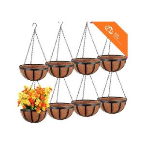 [MEILLEURES VENTES] Pot en fibre de coco biodégradable et écologique avec trou de drainage pour une utilisation en intérieur/extérieur, idéal pour faire pousser des semis et de petites plantes - Product Image 1